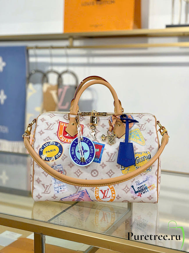 LOUIS VUITTON |  Monogram Flight Mode Speedy Soft 30 In Dune - 1