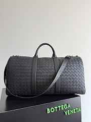 BOTTEGA VENETA | Intrecciato Cabin Duffle In Black Size 55x29x24 cm - 1