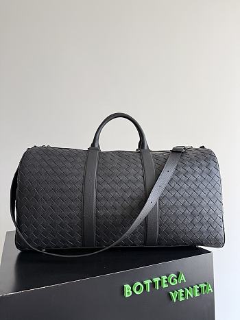 BOTTEGA VENETA | Intrecciato Cabin Duffle In Black Size 55x29x24 cm