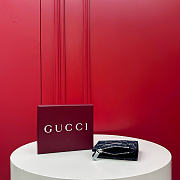 GUCCI | Small wallet with plaque in dark blue GG denim - 4