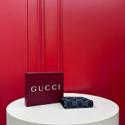 GUCCI | Small wallet with plaque in dark blue GG denim - 2
