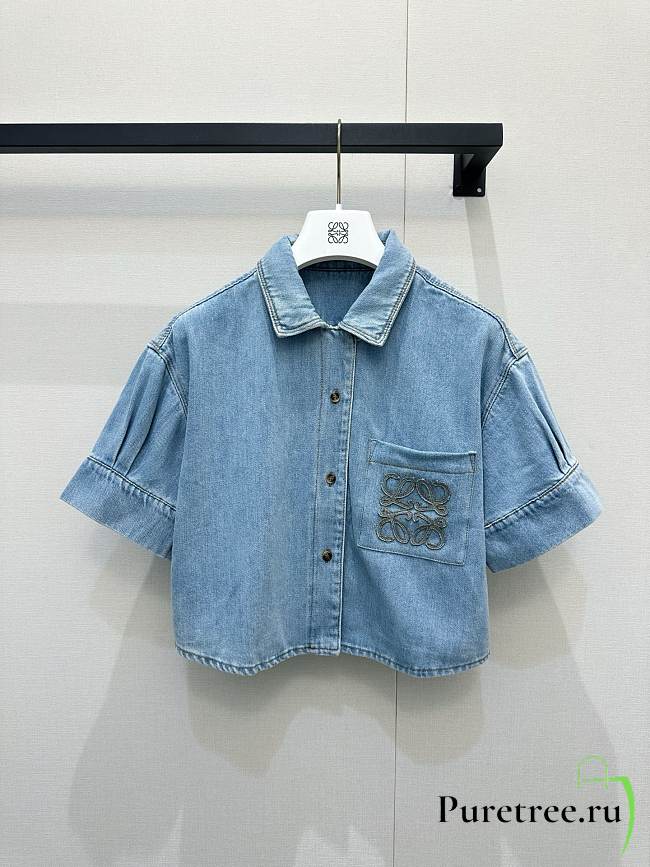 LOEWE | Short sleeve shirt in denim - 1