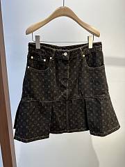 LOUIS VUITTON | Pleated skirt Monogram brown - 1