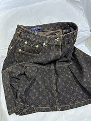 LOUIS VUITTON | Pleated skirt Monogram brown - 6