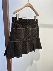 LOUIS VUITTON | Pleated skirt Monogram brown - 5