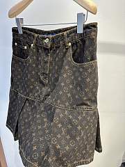 LOUIS VUITTON | Pleated skirt Monogram brown - 3