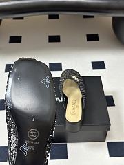 CHANEL Mesh & Lambskin Mules black - 3