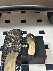 CHANEL Mesh & Lambskin Mules black - 2