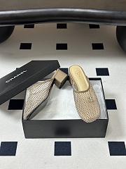 CHANEL Mesh & Lambskin Mules beige - 5