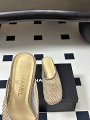 CHANEL Mesh & Lambskin Mules beige - 3