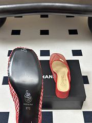 CHANEL Mesh & Lambskin Mules red - 2