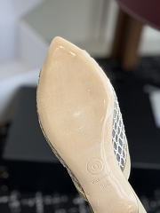 CHANEL | Mesh Pointed-Toe High-Heeled Mule Sandals Cream 3.5cm - 3