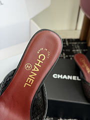 CHANEL | Mesh Pointed-Toe High-Heeled Mule Sandals Black 3.5cm - 6