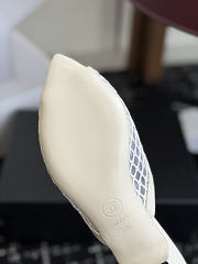 CHANEL | Mesh Pointed-Toe High-Heeled Mule Sandals White 3.5cm - 6