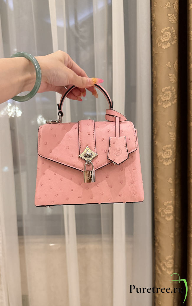 LOUIS VUITTON | Ostrich Rose Des Vents Mini Pink  - 1
