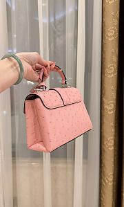 LOUIS VUITTON | Ostrich Rose Des Vents Mini Pink  - 5