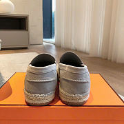 HERMES | Trip espadrille Natural leather sole light gray - 5