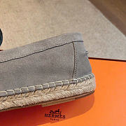 HERMES | Trip espadrille Natural leather sole light gray - 4