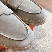 HERMES | Trip espadrille Natural leather sole light gray - 2