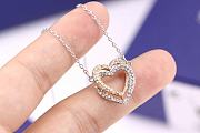 Swarovski Gold and Silver Double Heart Necklace - 6