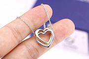 Swarovski Gold and Silver Double Heart Necklace - 3