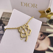 DIOR | D Hollowed-out Four-Leaf Clover Necklace - 6