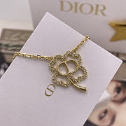 DIOR | D Hollowed-out Four-Leaf Clover Necklace - 5