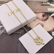 DIOR | D Hollowed-out Four-Leaf Clover Necklace - 2