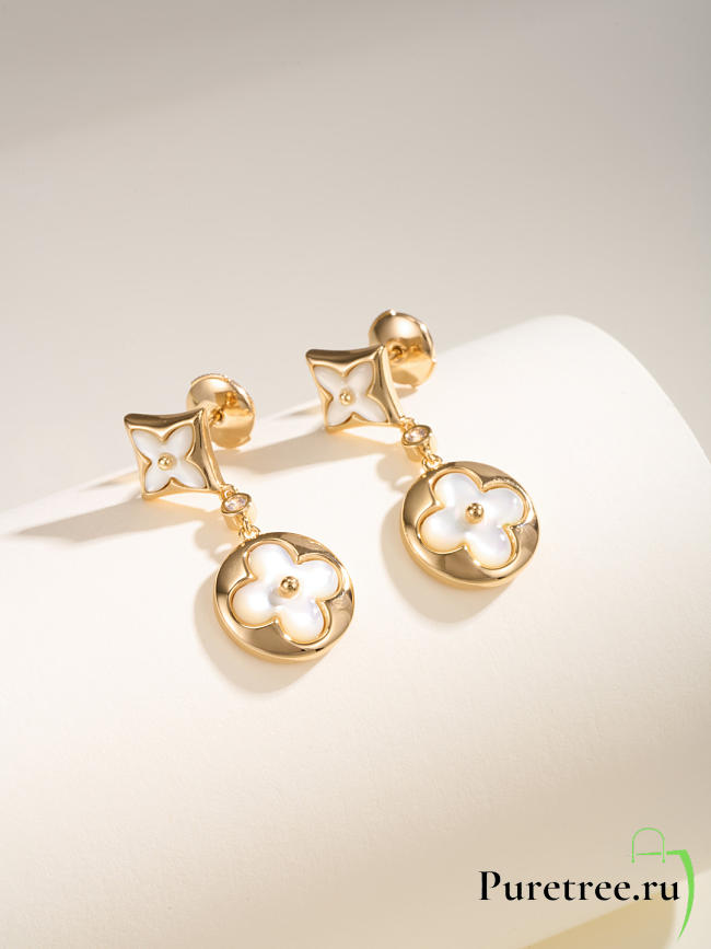 LOUIS VUITTON | Mother-of-Pearl Stud Earrings - 1