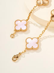 VCA | pink mother-of-pearl floral five-petal bracelet - 5
