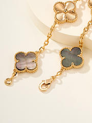 VCA | grey mother-of-pearl floral pattern bracelet - 2
