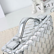 BOTTEGA VENETA | Bang Bang Metallic Leather Vanity bag silver - 6