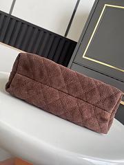 CHANEL | Clutch with Leather Strap Chocolate Brown Suede - 6