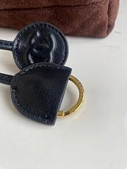 CHANEL | Clutch with Leather Strap Chocolate Brown Suede - 5