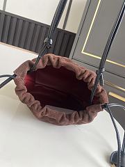 CHANEL | Clutch with Leather Strap Chocolate Brown Suede - 2