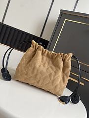 CHANEL | Clutch with Leather Strap Camel Suede - 5