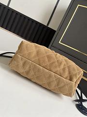 CHANEL | Clutch with Leather Strap Camel Suede - 4