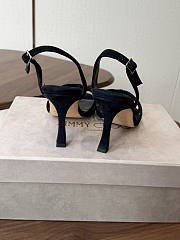 Jimmy Choo 8.5cm Elsy Suede Block-Heel Sandals Black - 4