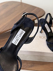 Jimmy Choo 8.5cm Elsy Suede Block-Heel Sandals Black - 2