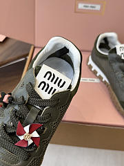 Miu Miu Mary Jane Style German Training Casual Shoes Green - 6