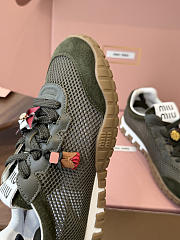 Miu Miu Mary Jane Style German Training Casual Shoes Green - 5