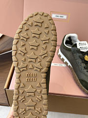 Miu Miu Mary Jane Style German Training Casual Shoes Green - 3
