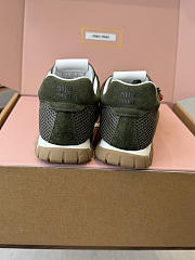 Miu Miu Mary Jane Style German Training Casual Shoes Green - 4