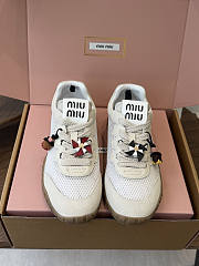 Miu Miu Mary Jane Style German Training Casual Shoes White - 1