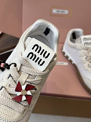Miu Miu Mary Jane Style German Training Casual Shoes White - 4