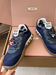 Miu Miu Mary Jane Style German Training Casual Shoes Dark Blue - 4