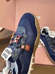 Miu Miu Mary Jane Style German Training Casual Shoes Dark Blue - 3