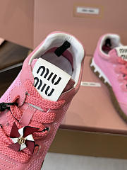 Miu Miu Mary Jane Style German Training Casual Shoes Pink - 5