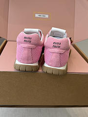 Miu Miu Mary Jane Style German Training Casual Shoes Pink - 3