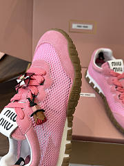 Miu Miu Mary Jane Style German Training Casual Shoes Pink - 2